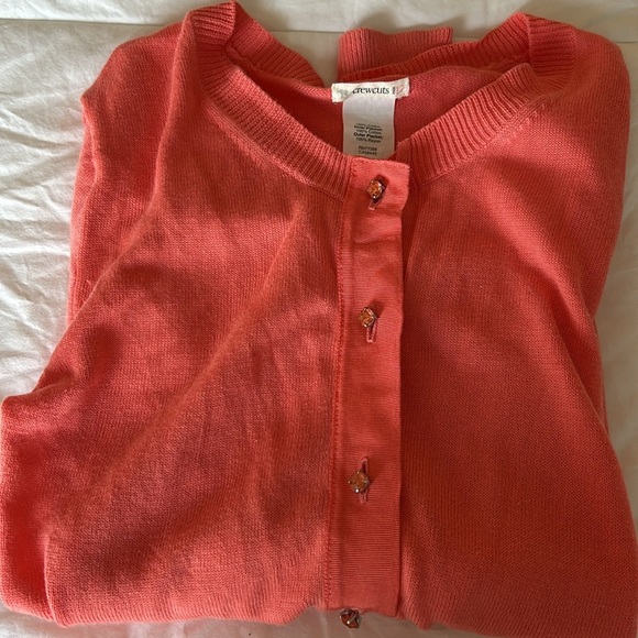 🌿Crewcuts by JCrew girls coral cardigan sweater, size 12🌿 - Picture 5 of 5